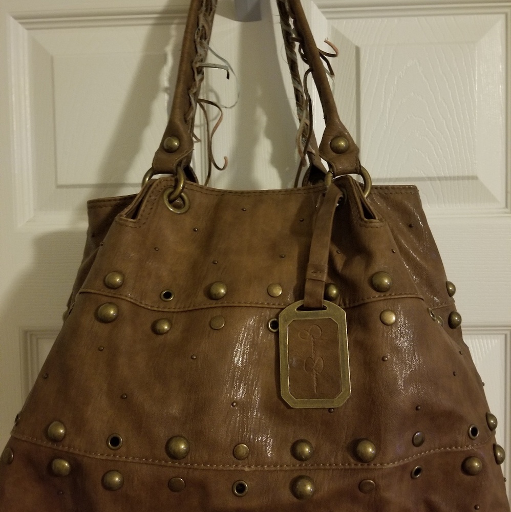 Brown leather Jessica Simpson purse